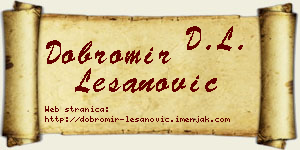Dobromir Lešanović vizit kartica
